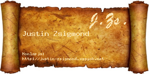 Justin Zsigmond névjegykártya
