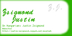 zsigmond justin business card
